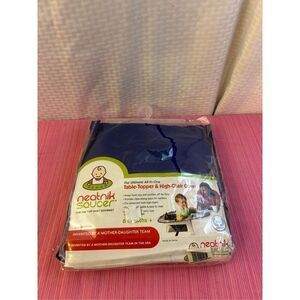 Neatnik saucer high chair cover green blue 6moth plus‎ 28" diameter